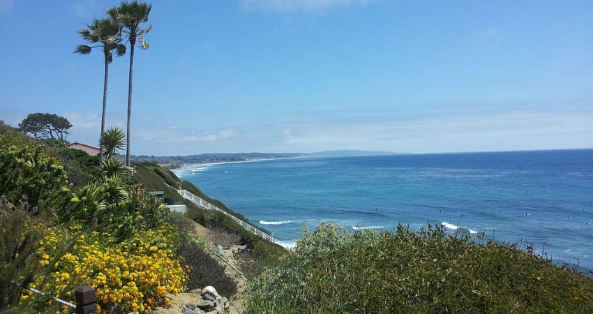 Oceanfront views from the Meditation Gardens in Encinitas