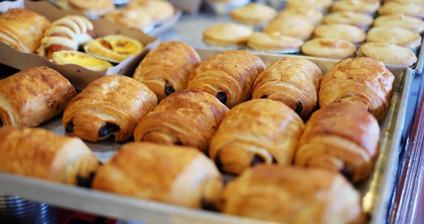 pastries at a bakery